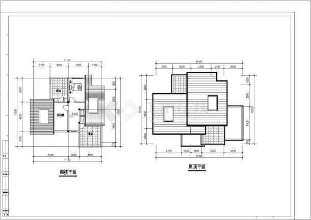 某地中海风格经典装修别墅建筑设计方案CAD图纸-图一