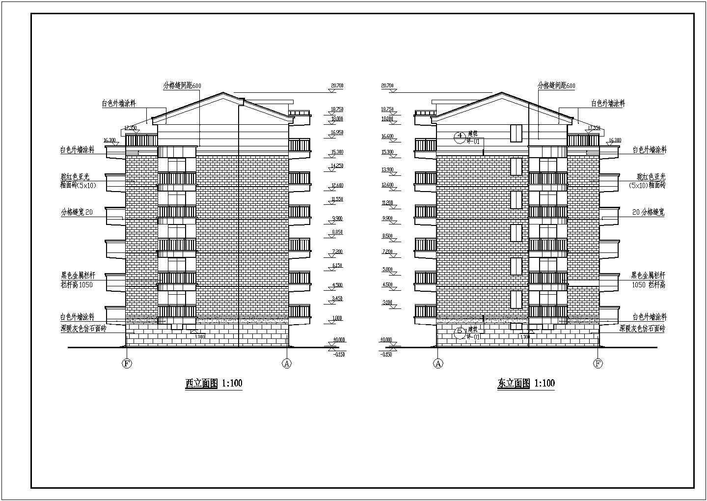 某六层住宅CAD全套详细结构平面图纸