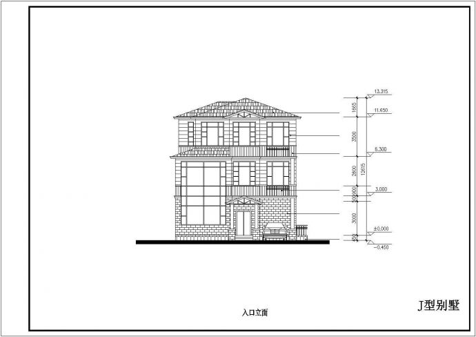 某私人豪华多层中式别墅住宅设计方案CAD图_图1