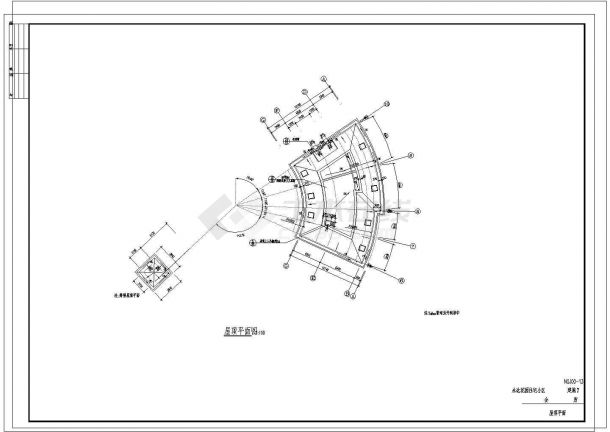 某住宅小区三层会所建筑设计施工图，含建筑设计说明-图二