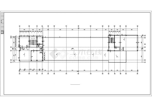 某社区小学建筑总体设计施工方案CAD图纸-图二