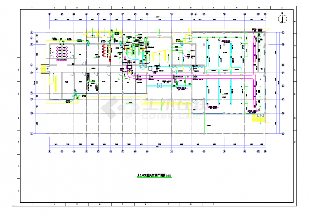 某地中央控制室暖通空调设计CAD施工图纸-图一