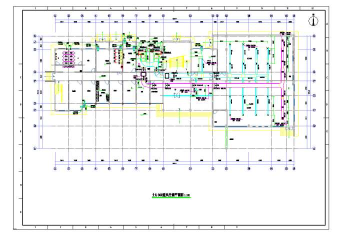 某地中央控制室暖通空调设计CAD施工图纸_图1