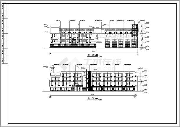 某社区私立小学综合教学楼建筑全套设计施工方案CAD图纸-图二