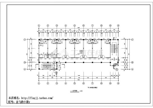 宿舍设计_五层教师宿舍楼建筑施工CAD图-图二