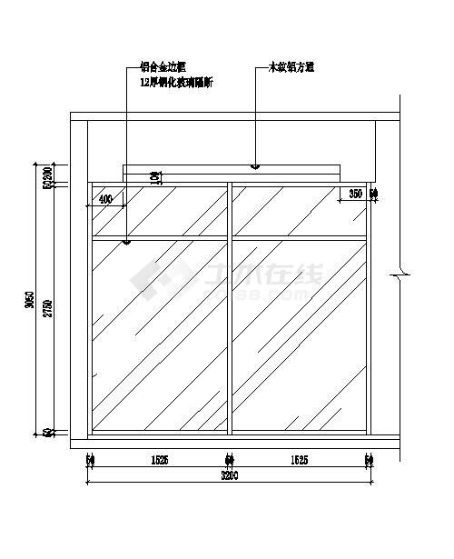 东莞市德高装饰有限公司立面施工图-图一