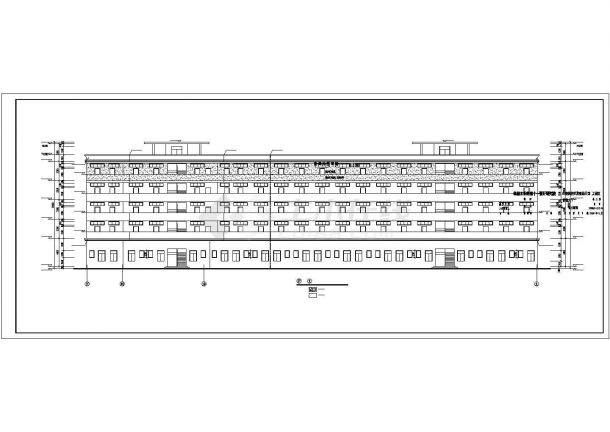 某大型工业区宿舍建筑CAD设计平立面施工图-图二