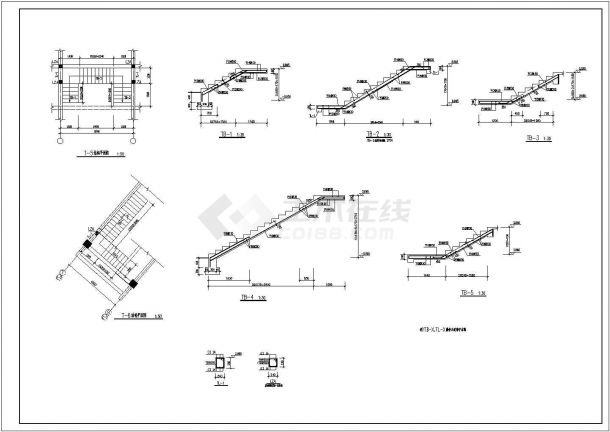 某商用楼框架结构CAD设计全套施工图-图二