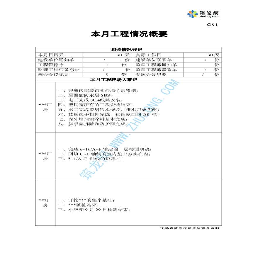 南京市某工业园区工程第六期监理月报-图二