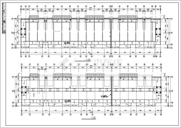 四层商住楼建筑施工图CAD参考图-图一