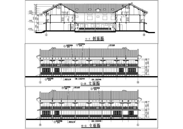 苏区民居建筑设计CAD施工图纸-图一