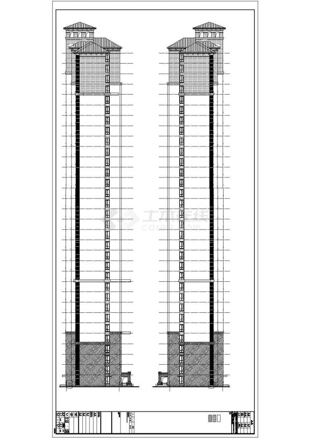 32层剪力墙结构大学城住宅楼结构施工图（含建筑图）-图二