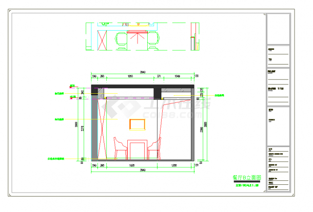 某地滨水豪宅区高档现代两居室装修CAD图纸-图二