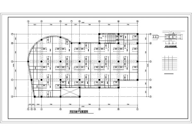 某地区五层办公楼剪力墙结构设计施工图-图一