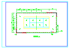 篮球场、羽毛球、网球场CAD施工图纸-图二