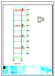 某楼梯（带观光电梯）设计CAD施工图纸-图一