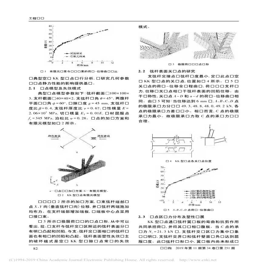 KK型间隙方管节点静力性能的研究崔国勇-图二