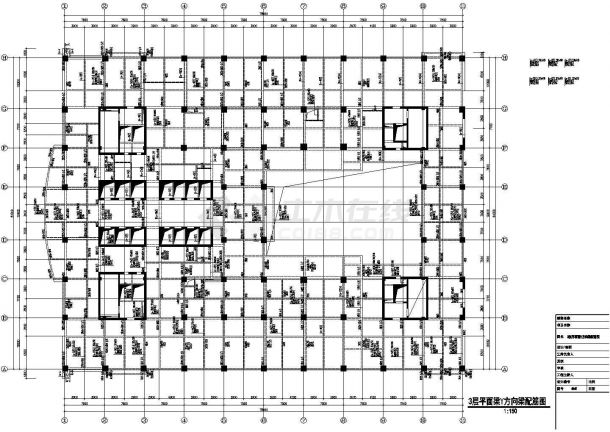 [江苏]22层框架剪力墙结构医院病房楼结构施工图（三层地下室、建筑图）-图一