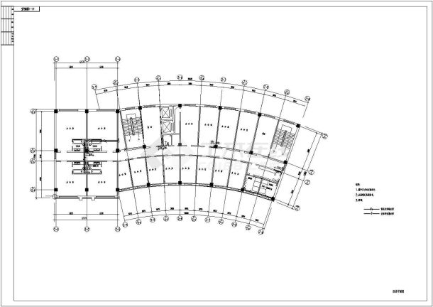 给排水设计_某高层办公楼室内给排水CAD图纸-图二