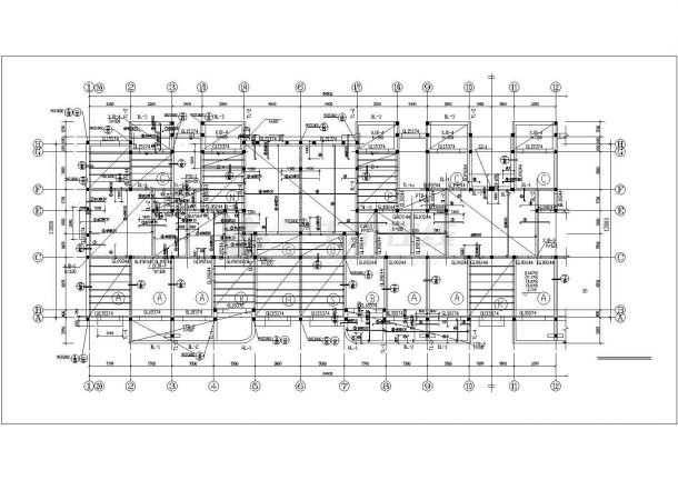 西安市某粮站家属院6层砖混结构住宅楼全套结构设计CAD图纸-图一