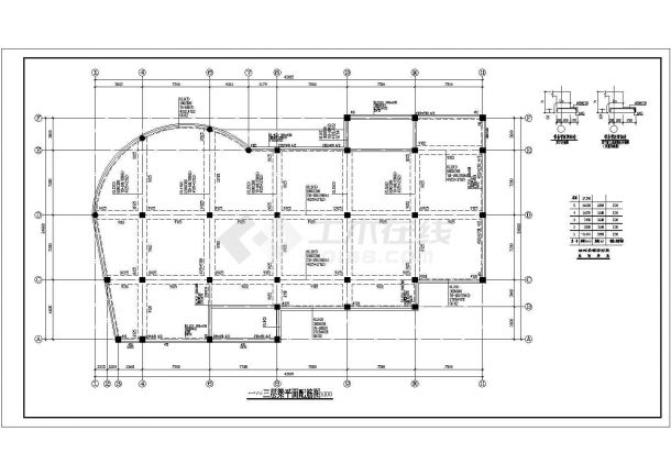 某五层办公楼剪力墙结构设计施工图-图一