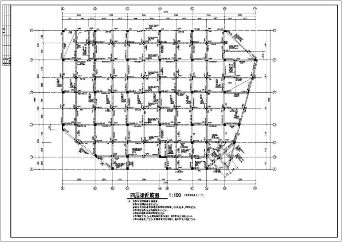 商城框架结构CAD图_图1