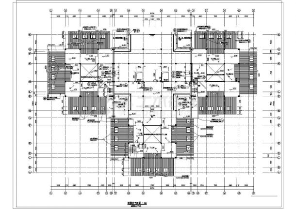 二层框架结构北美风情别墅全套设计cad图，含设计说明-图一