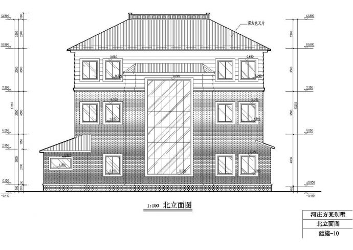 398平方米三层框架结构别墅设计方案图（含设计说明）_图1