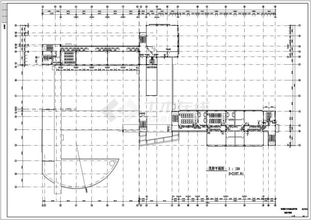 某中学综合教学楼建筑施工图（共9张）-图二