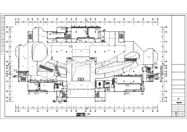 四层商业楼暖通空调及防排烟系统设计CAD图纸-图二