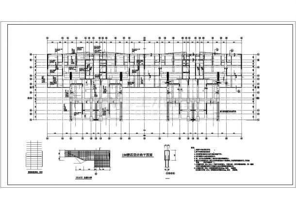 某28层框架剪力墙结构住宅楼设计cad全套结构施工图（甲级院设计）-图二