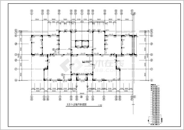 某地上十八层纯剪力墙结构高层住宅楼设计cad全套结构施工图（含设计说明）-图一