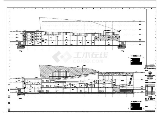 安徽古生物博物馆（四层框架结构）设计cad全套建筑施工图（含设计说明，含结构设计，含暖通设计，含给排水设计，含电气设计）-图一