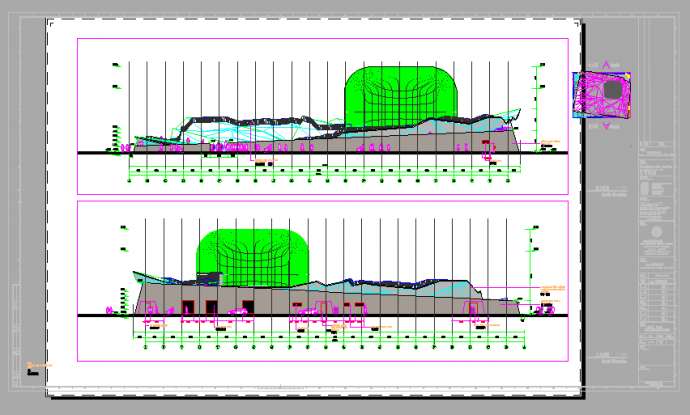 世博会英国馆（一层钢结构）设计cad全套建筑施工图（含设计说明，含给排水设计）_图1