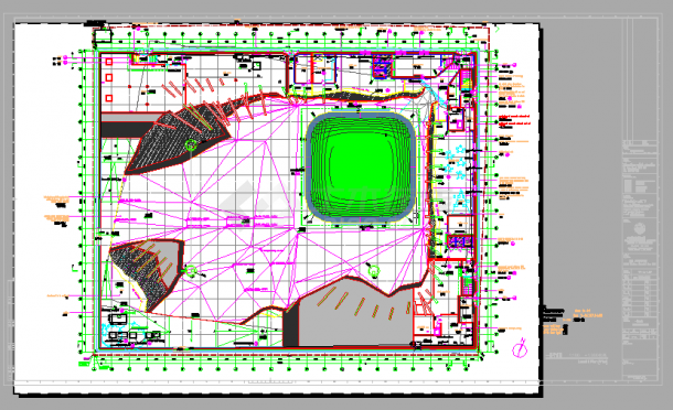 世博会英国馆（一层钢结构）设计cad全套建筑施工图（含设计说明，含给排水设计）-图二