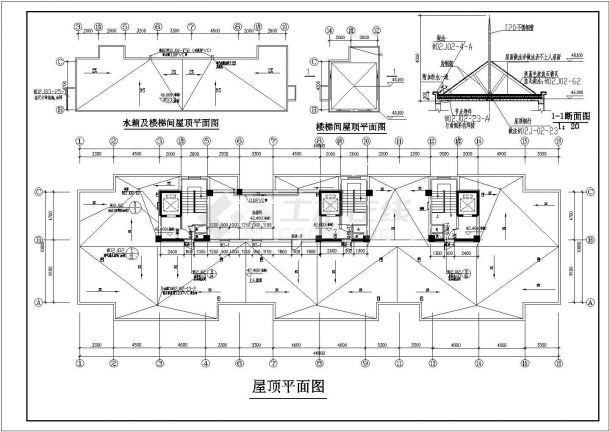 高层住宅楼全套建筑施工设计cad图(含地下一层平面图)-图二