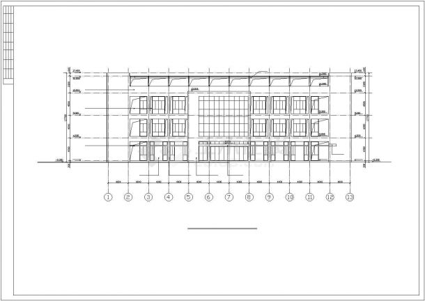  3层3914平米框架结构公司厂房建施图【平立剖 卫生间平面 门窗大样 说明】-图二