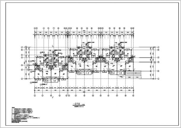 峨眉小区多层住宅楼全套建筑施工设计cad图纸(含各层平面图)-图二