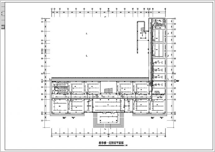 教学楼设计_某五层教学楼电气施工CAD图_图1