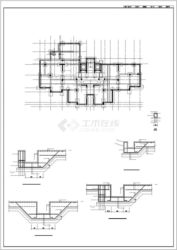 某18层框架剪力墙结构住宅楼设计cad全套结构施工图（含设计说明）-图一