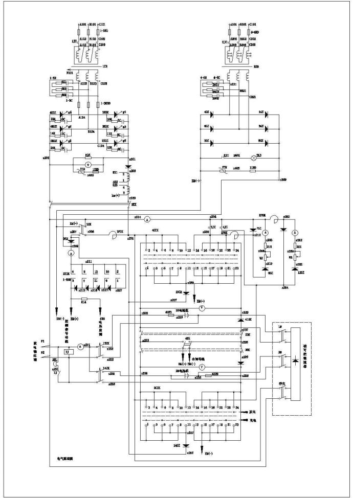 某变电所直流系统CAD原理图_图1