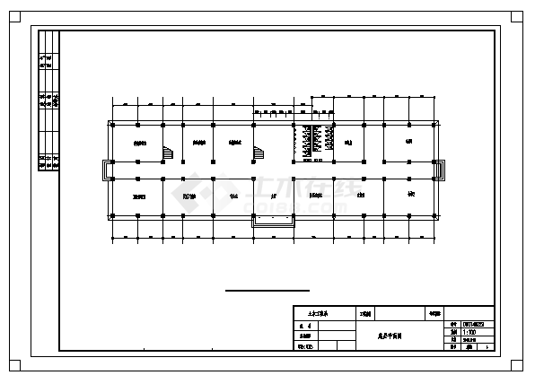 土木工程毕业设计_4600平米某5层教学楼全套建施cad图（含计算书，毕业设计）-图一