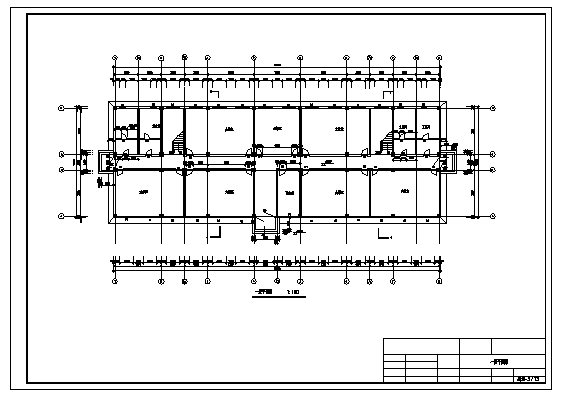 土木工程毕业设计_5200平方米某6层教学楼全套建施cad图(含计算书，毕业设计)_图1