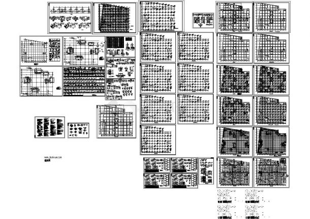 某现浇空心楼板高层全套cad设计图纸-图一