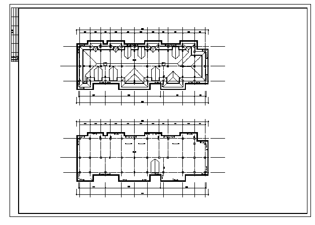 土木工程毕业设计_2700平米左右某五层框架结构住宅楼建施cad图(含计算书，毕业设计)_图1