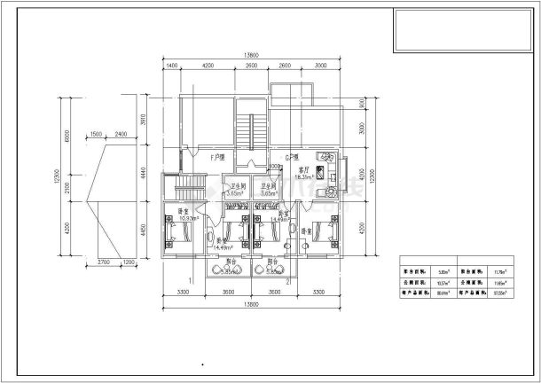 某地20种户型多层住宅楼全套建筑施工设计cad图-图一