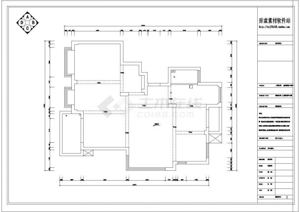 星海家苑别墅装修CAD设计施工图纸-图一