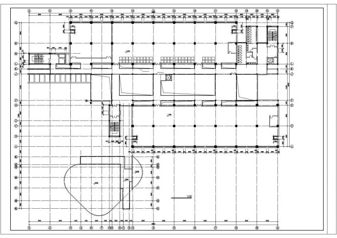 某45000平米六层大学图书馆建筑方案图_图1