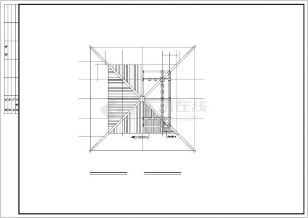 某地区钟鼓楼古建筑详细设计施工方案CAD图纸-图二