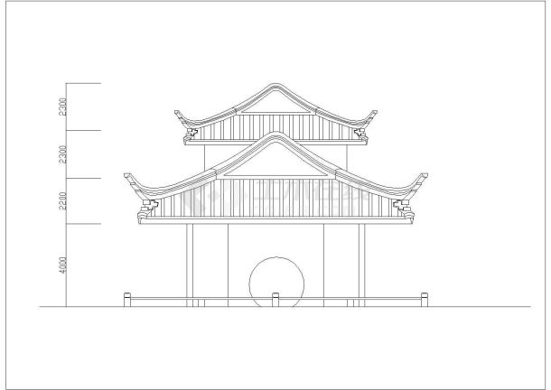 某地区古建筑规划详细设计施工方案CAD图纸-图一
